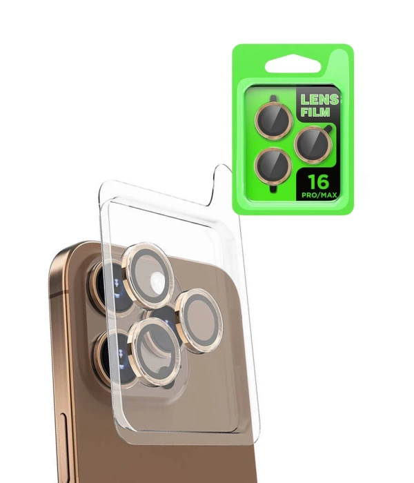 Newface iPhone 16 Pro Max Raze Metal Kamera Lens - Desert
