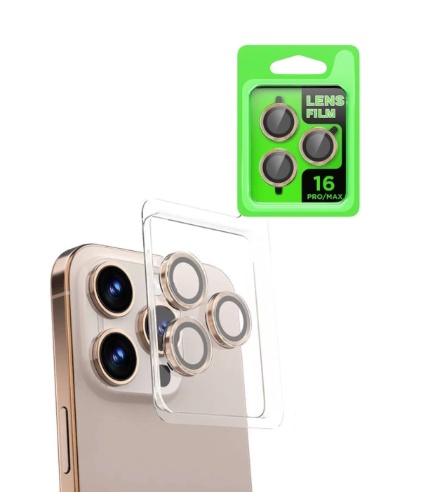 Newface iPhone 16 Pro Max Raze Metal Kamera Lens - Natural Grey