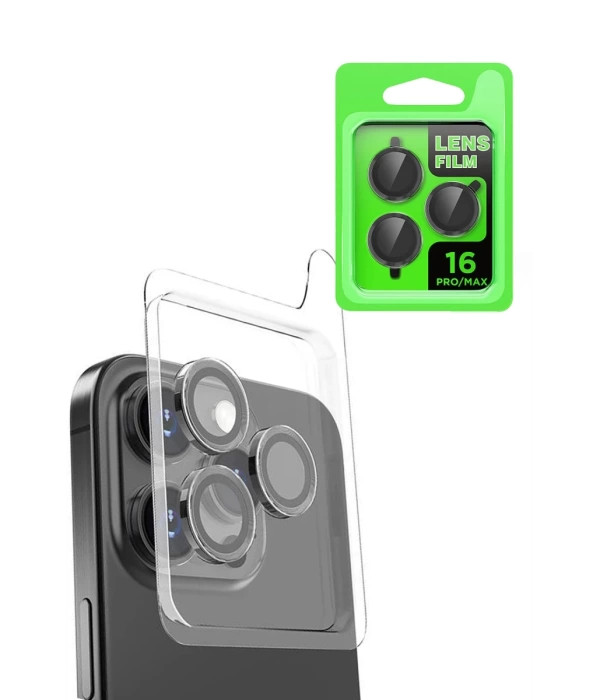Newface iPhone 16 Pro Raze Metal Kamera Lens - Siyah