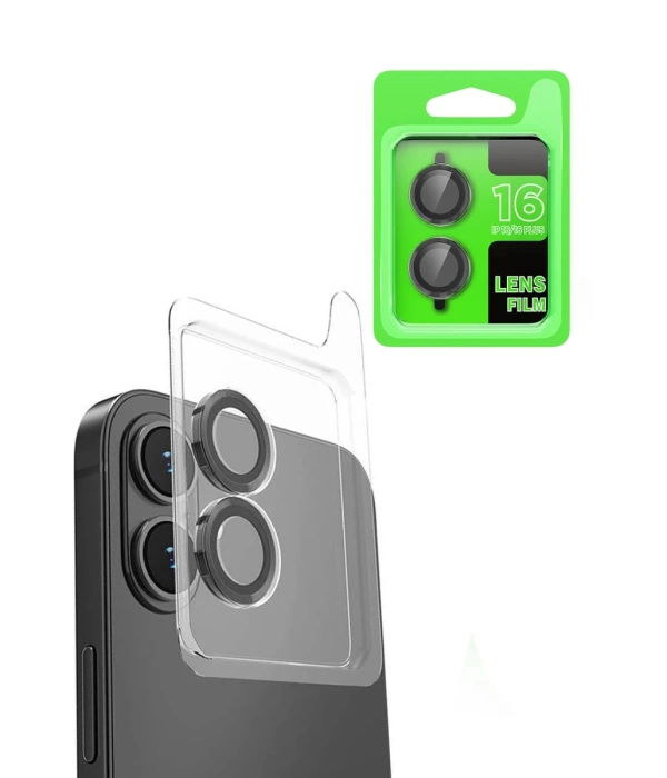 Newface iPhone 16 Raze Metal Kamera Lens - Siyah