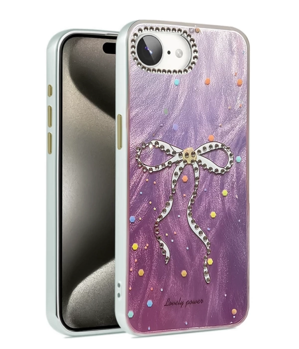 Newface iPhone 16E Kılıf Blade Aynalı Desenli Kapak