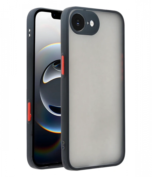 iPhone 16E Kılıf Montreal Silikon Kapak - Siyah