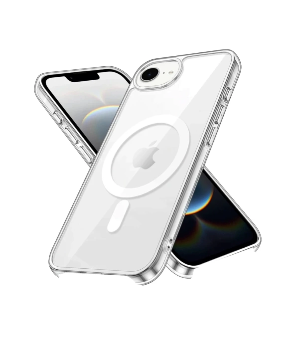 Newface iPhone 16E Kılıf Pc Real Magsafe Kapak - Şeffaf