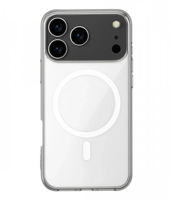 Newface iPhone 17 Pro Kılıf Magneticsafe Şeffaf Silikon - Şeffaf