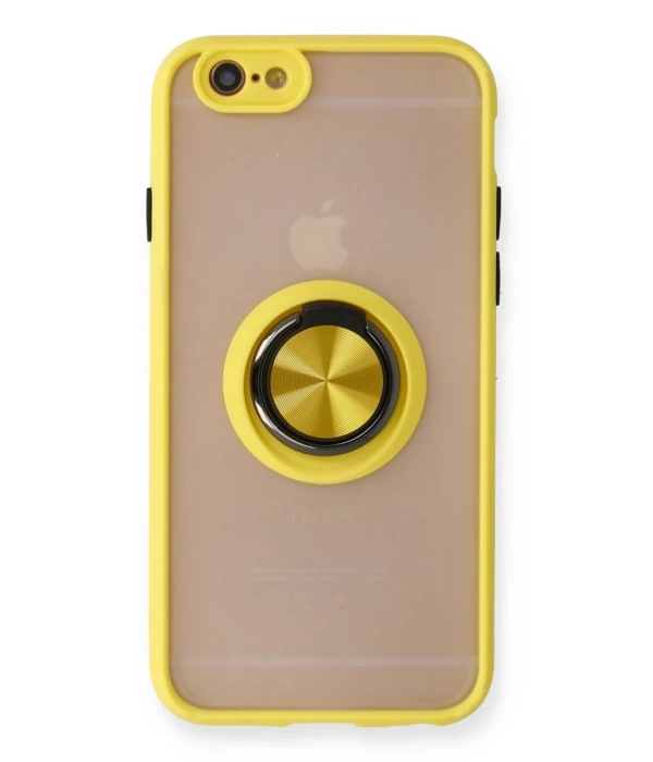 Newface iPhone 6 Kılıf Montreal Yüzüklü Silikon Kapak