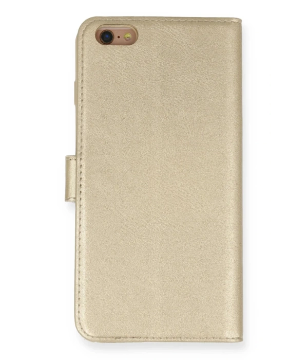 Newface iPhone 6 Plus Kılıf Trend S Plus Kapaklı Kılıf - Gold