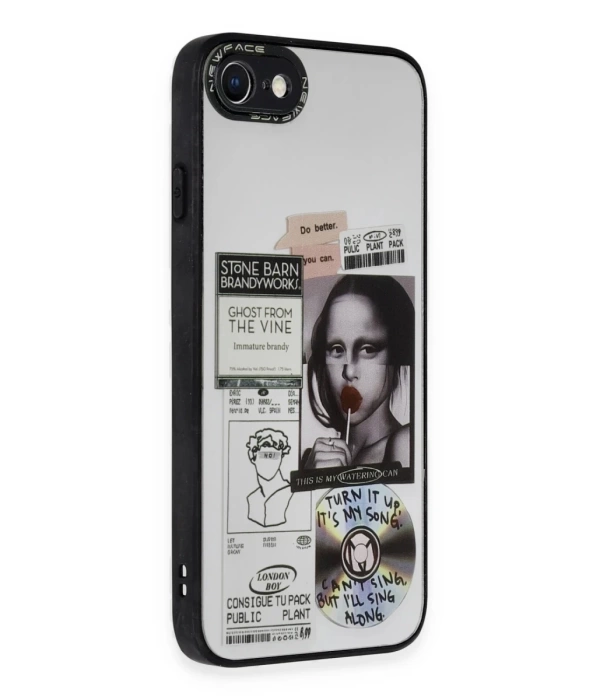 Newface iPhone 7 Kılıf Mirror Desenli Kapak