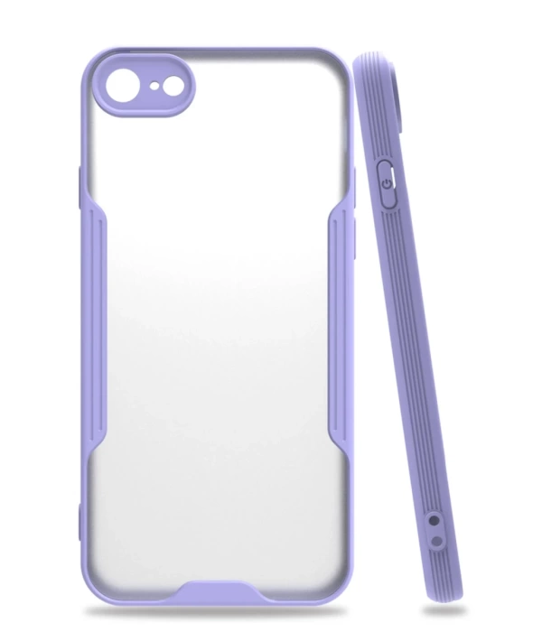 Newface iPhone 7 Kılıf Platin Silikon - Lila