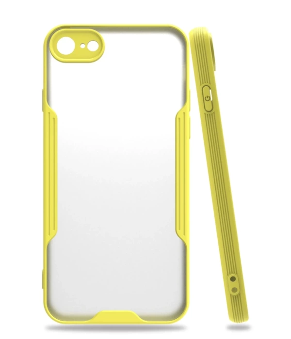 Newface iPhone 7 Kılıf Platin Silikon - Sarı
