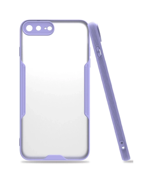Newface iPhone 7 Plus Kılıf Platin Silikon - Lila
