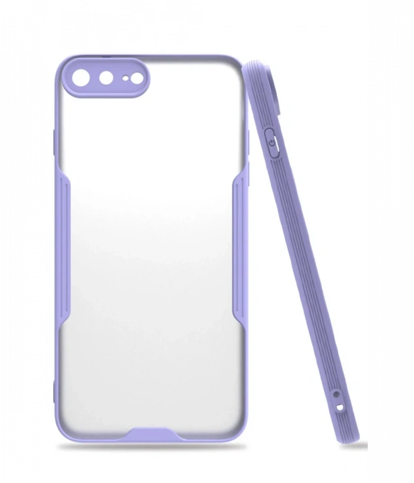 Newface iPhone 7 Plus Kılıf Platin Silikon - Lila