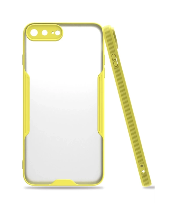 Newface iPhone 7 Plus Kılıf Platin Silikon - Sarı