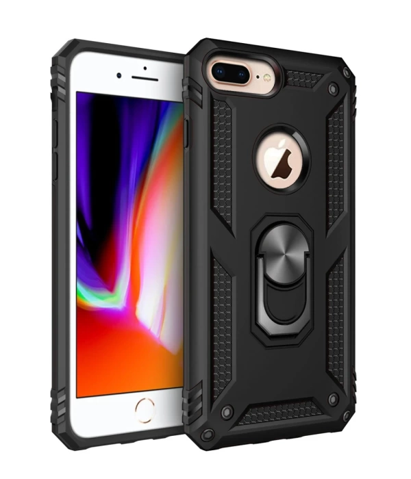 Newface iPhone 7 Plus Kılıf Sofya Yüzüklü Silikon Kapak