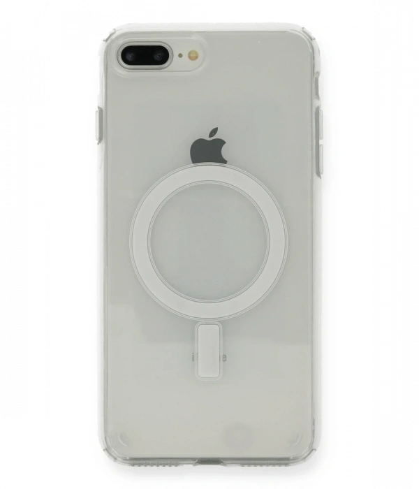 Newface iPhone 8 Plus Kılıf Magneticsafe Şeffaf Silikon - Şeffaf