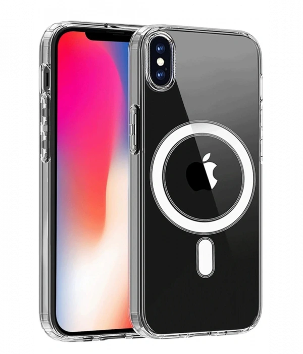 iPhone X Kılıf Magneticsafe Şeffaf Silikon - Şeffaf