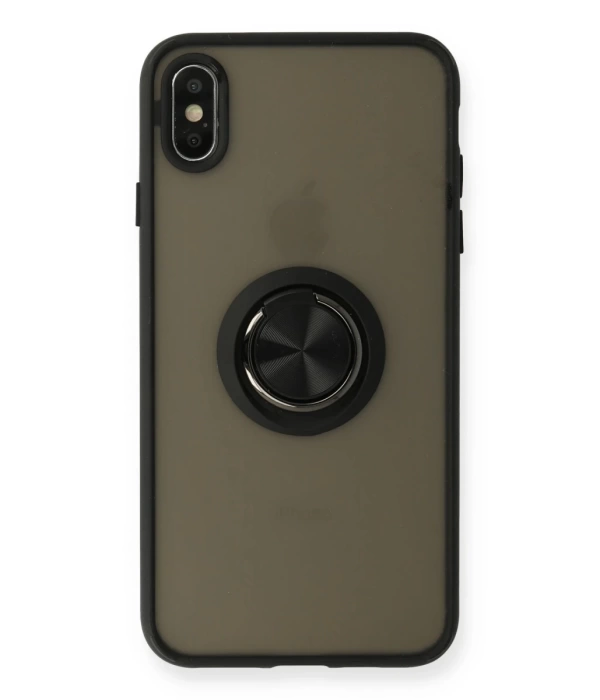 Newface iPhone X Kılıf Montreal Yüzüklü Silikon Kapak