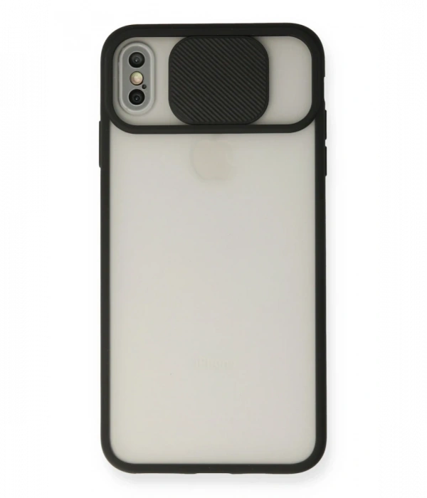 Newface iPhone X Kılıf Palm Buzlu Kamera Sürgülü Silikon