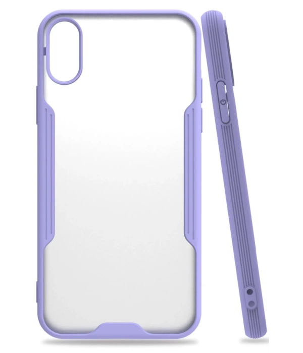 Newface iPhone X Kılıf Platin Silikon - Lila