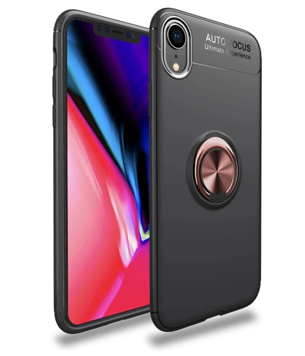 Newface iPhone XR Kılıf Range Yüzüklü Silikon