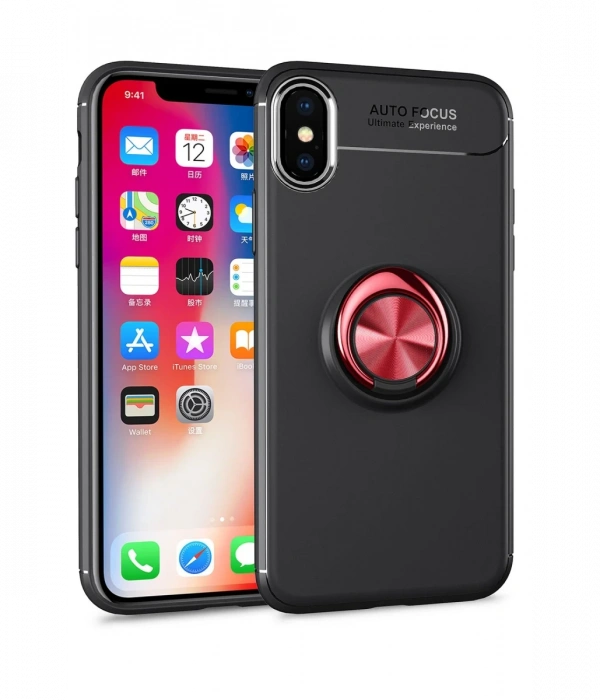 Newface iPhone XS Kılıf Range Yüzüklü Silikon