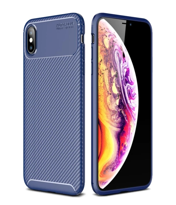 Newface iPhone XS Max Kılıf Auto Focus Karbon Kapak
