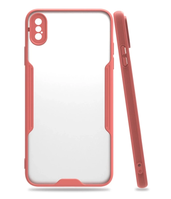 Newface iPhone XS Max Kılıf Platin Silikon - Pembe