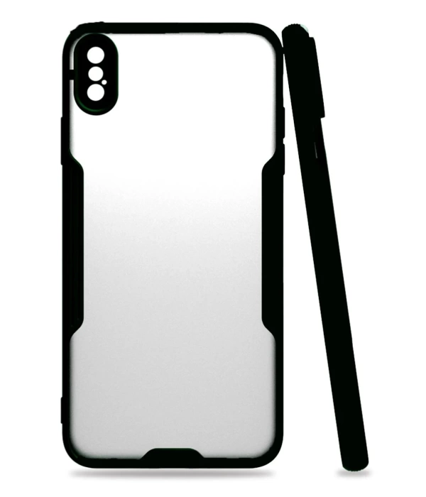 Newface iPhone XS Max Kılıf Platin Silikon - Siyah