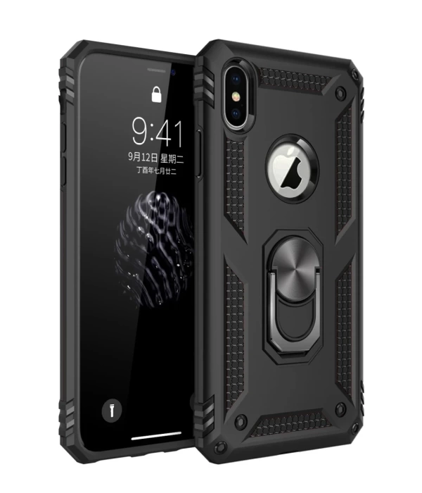 Newface iPhone XS Max Kılıf Sofya Yüzüklü Silikon Kapak
