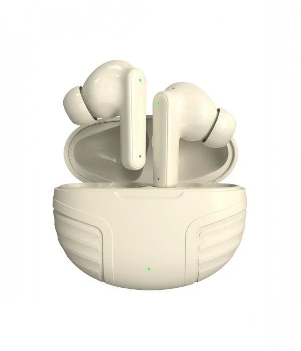 Newface LS-19 Aktif Gürültü Engelleyici Özellikli Bluetooth 5.4 Kablosuz Airpods Kulaklık - Krem