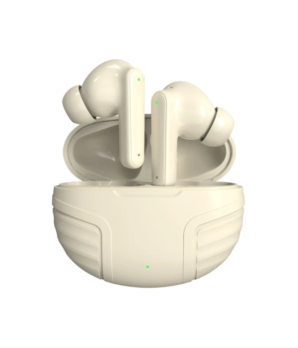 Newface LS-19 Aktif Gürültü Engelleyici Özellikli Bluetooth 5.4 Kablosuz Airpods Kulaklık - Krem