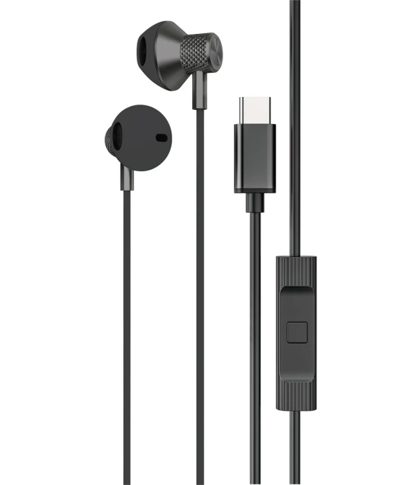 Newface LS-730 1.2M iPhone 15 Serisi ile Uyumlu Type-C Kablolu Kulaklık - Siyah