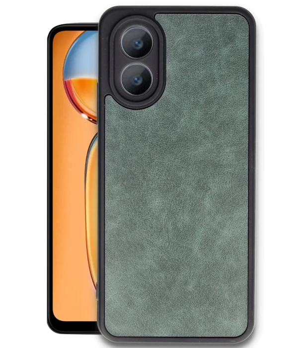 Newface Oppo A38 Kılıf Aras Deri Kapak - Koyu Yeşil