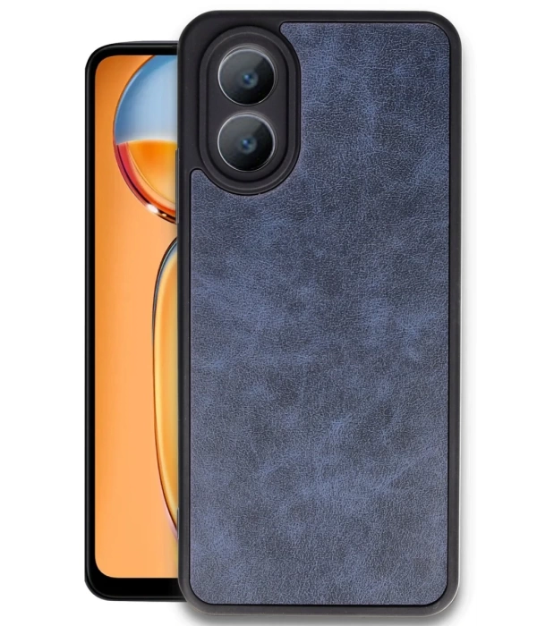 Newface Oppo A38 Kılıf Aras Deri Kapak - Lacivert