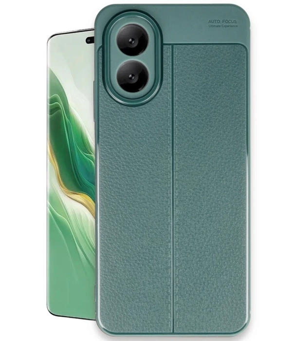 Newface Oppo A38 Kılıf Auto Focus Kapak - Koyu Yeşil
