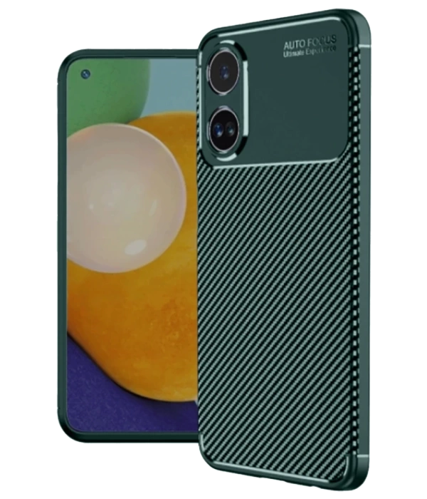 Newface Oppo A38 Kılıf Auto Focus Karbon Kapak - Koyu Yeşil