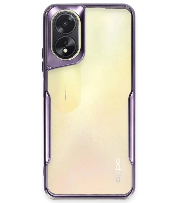 Newface Oppo A38 Kılıf Boyi Silikon Kapak - Derin Mor