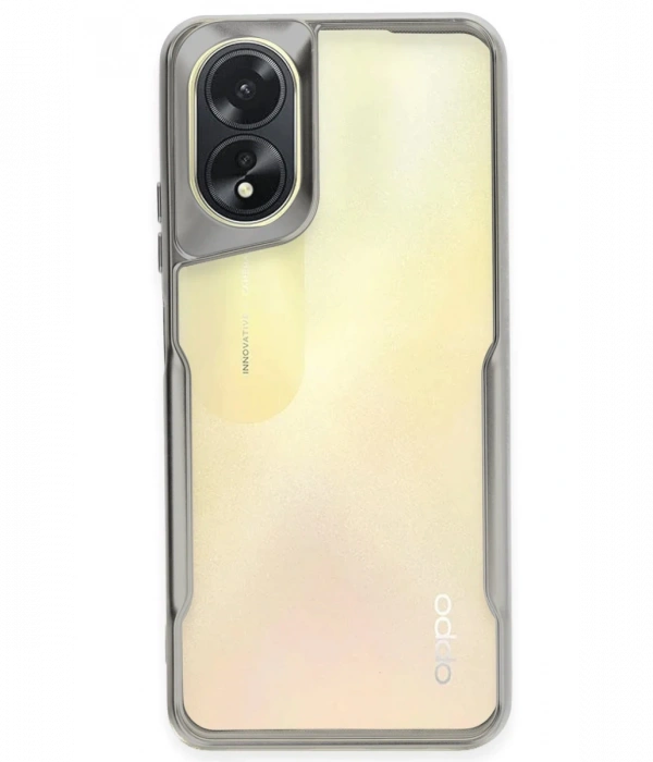 Newface Oppo A38 Kılıf Boyi Silikon Kapak - Gümüş