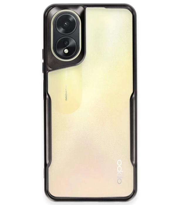 Newface Oppo A38 Kılıf Boyi Silikon Kapak - Siyah