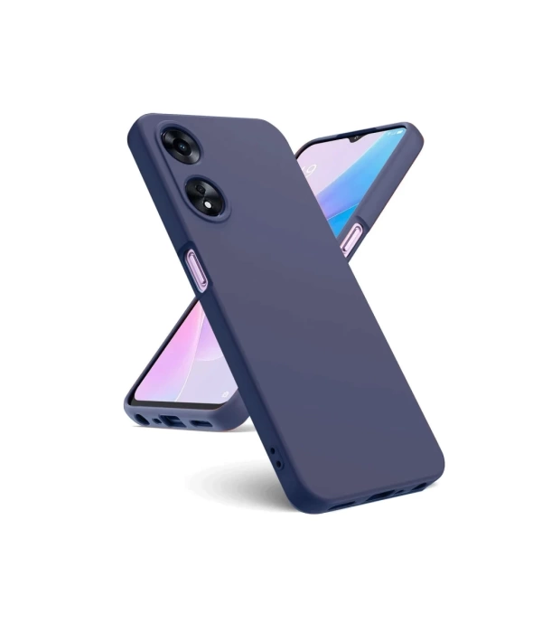 Newface Oppo A38 Kılıf First Silikon - Lacivert