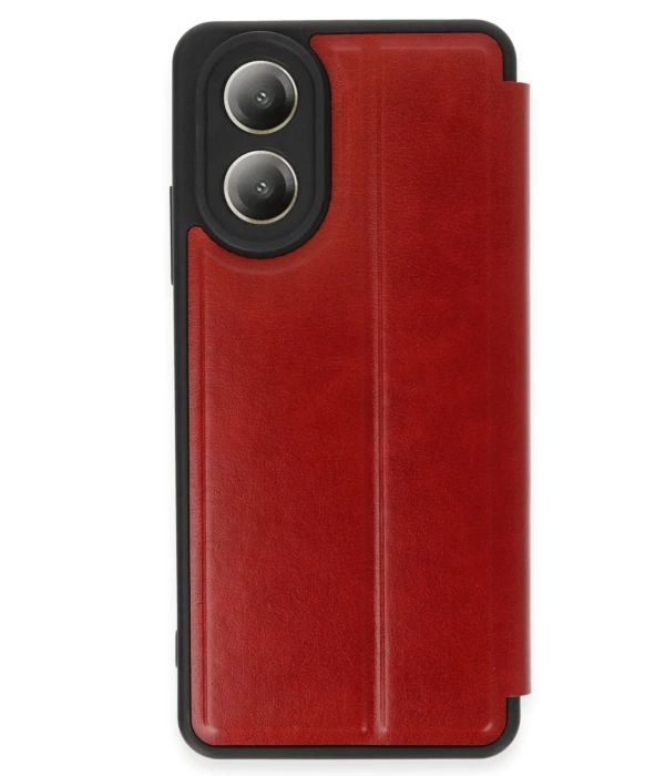 Newface Oppo A38 Kılıf Flip Cover - Kırmızı