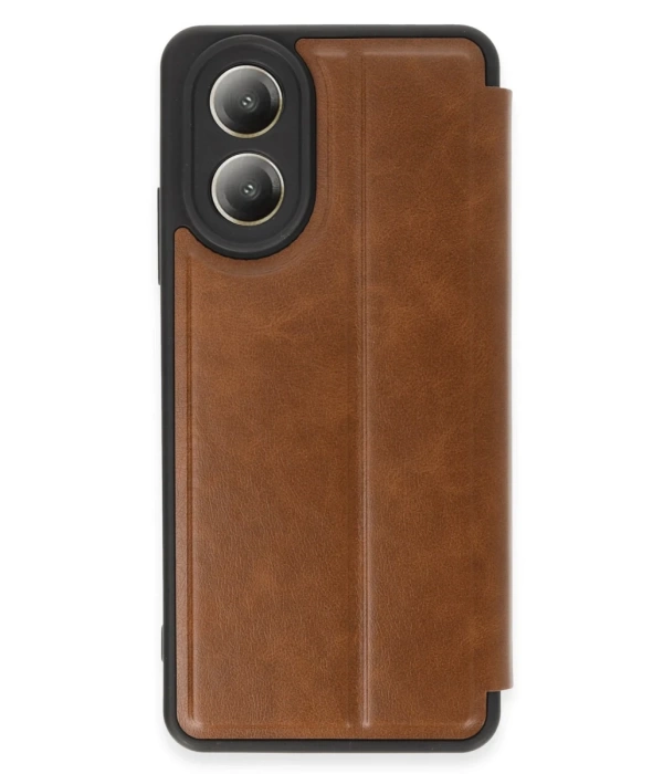 Newface Oppo A38 Kılıf Flip Cover - Taba