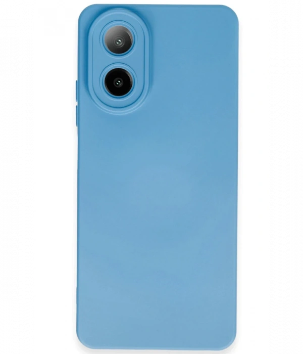 Newface Oppo A38 Kılıf Nano içi Kadife Silikon - Mavi