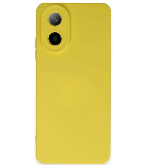 Newface Oppo A38 Kılıf Nano içi Kadife Silikon - Sarı