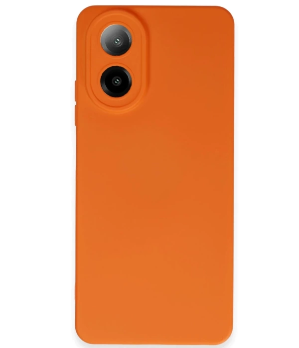 Newface Oppo A38 Kılıf Nano içi Kadife Silikon - Turuncu
