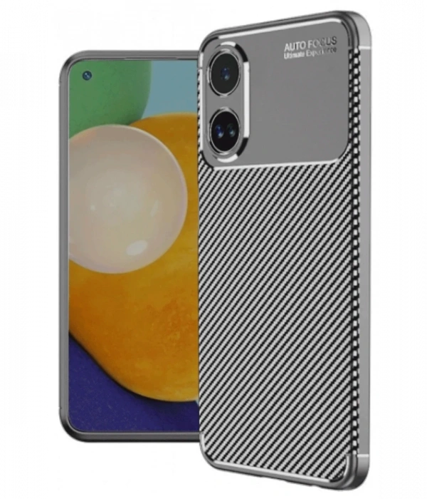 Oppo A60 Kılıf Auto Focus Karbon Kapak - Gri