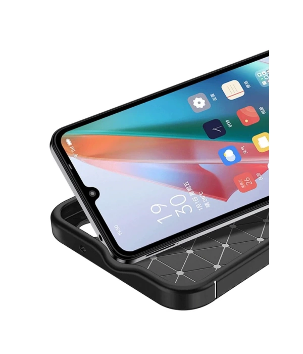 Newface Oppo A60 Kılıf Auto Focus Karbon Kapak - Siyah