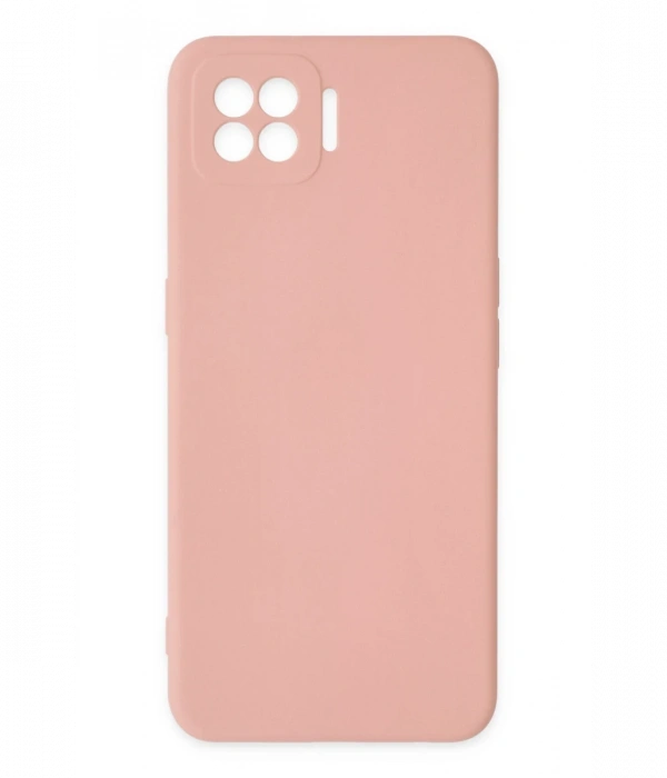 Oppo A73 Kılıf Nano içi Kadife Silikon - Pudra