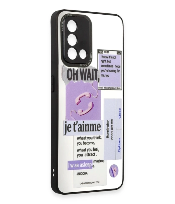 Newface Oppo A74 4G Kılıf Mirror Desenli Kapak - Mirror - 4