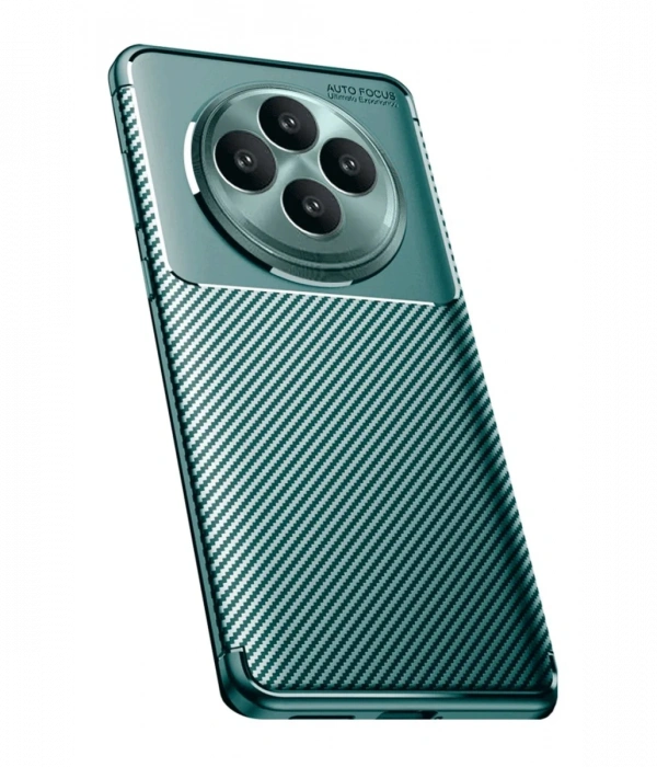Newface Oppo Reno 11 FS Kılıf Auto Focus Karbon Kapak - Koyu Yeşil