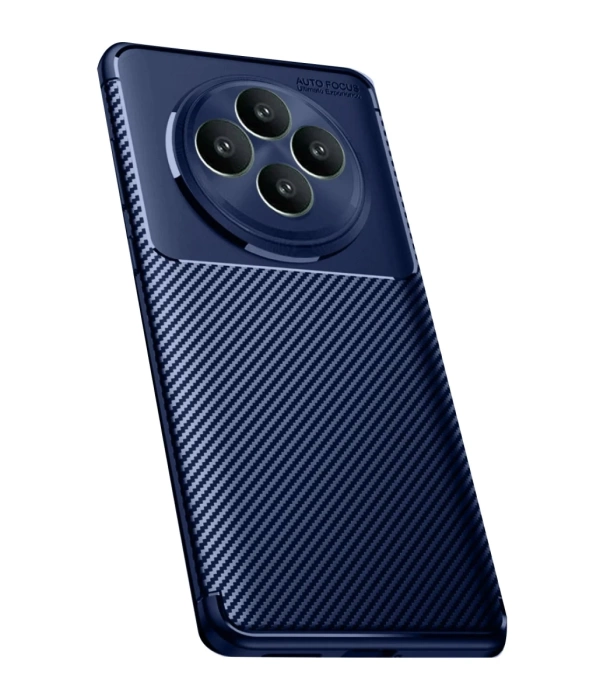 Newface Oppo Reno 11 FS Kılıf Auto Focus Karbon Kapak - Lacivert